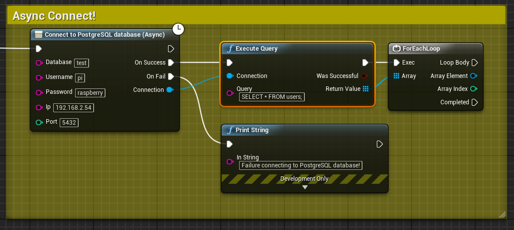 Async Connect + Regular Query