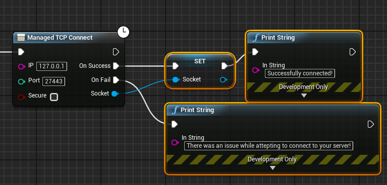 Managed TCP Connect + Handlers
